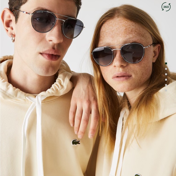 Lacoste Unisex Oval Metal Novak Djokovic Collection Sunglasses
